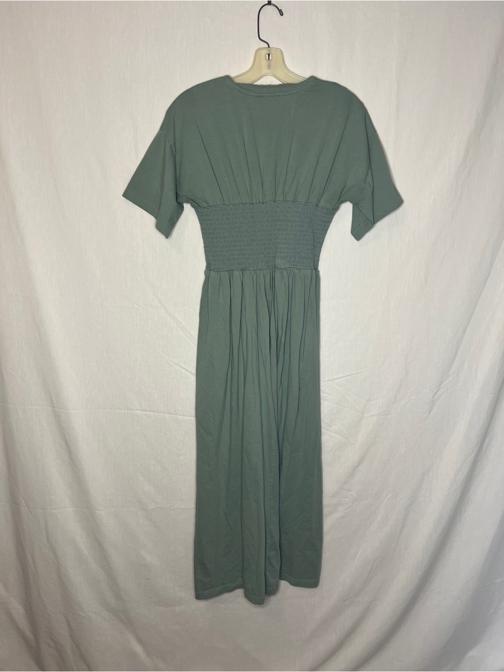 ASOS Design Sage Green Smocked Waist Maxi Dress
